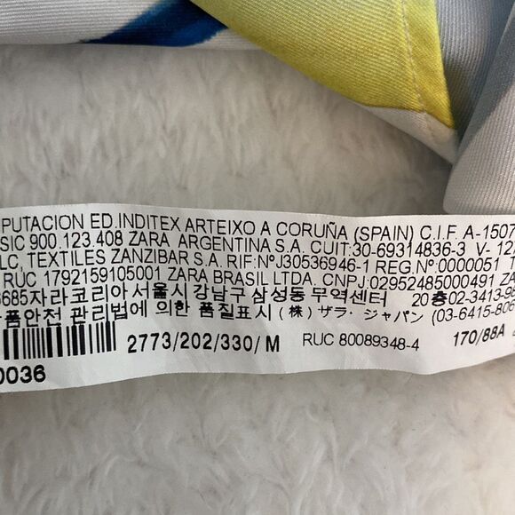 Zara Striped Long Sleeve Cropped Blouse Medium - Picture 8 of 8